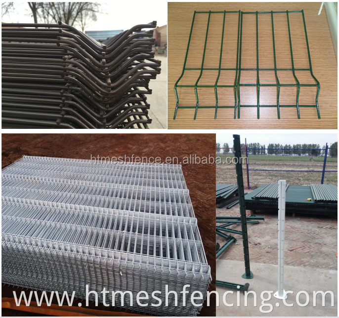 3D Fence Panel with Posts & Fixings mesh size 50x150mm Security Perimeter Fence 3 V Panel